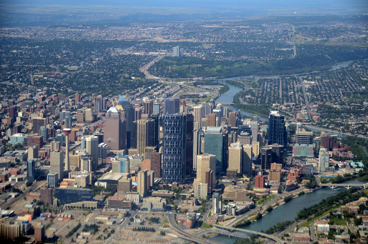 02A Calgary Downtown From The Air In Summer